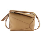 Loewe Toffee Brown Grained Calfskin Mini Puzzle Bag