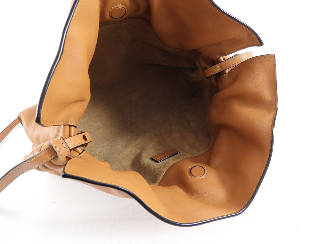 Loewe Tan Leather Medium Flamenco Knot Bag