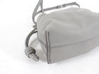 Loewe Pearl Grey Leather Mini Flamenco Clutch Bag