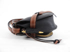 Loewe Black and Brown Leather Small Gate Crossbody Bag