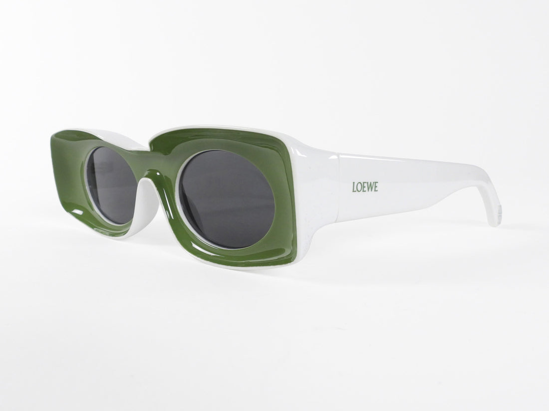 Loewe Paula's Ibiza Vintage Style Green and White Retro Sunglasses