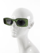 Loewe Paula's Ibiza Vintage Style Green and White Retro Sunglasses