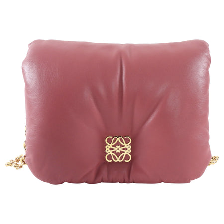 Loewe Pink Quartz Goya Puffer Chain Flap Bag