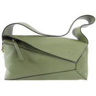 Loewe Avocado Green Calfskin Puzzle Hobo Bag