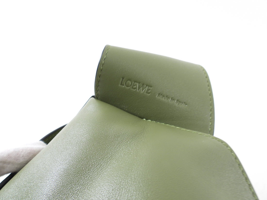 Loewe Avocado Green Calfskin Puzzle Hobo Bag