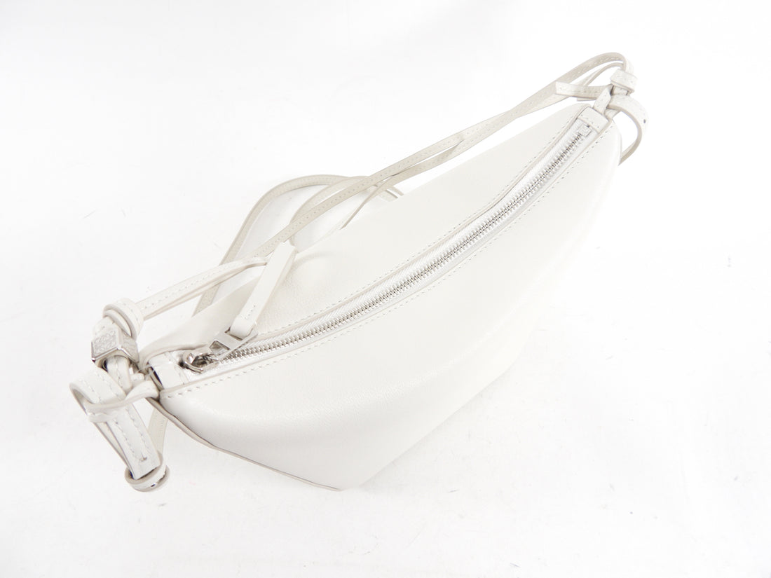 Loewe Chalk White Leather Mini Hammock Bag