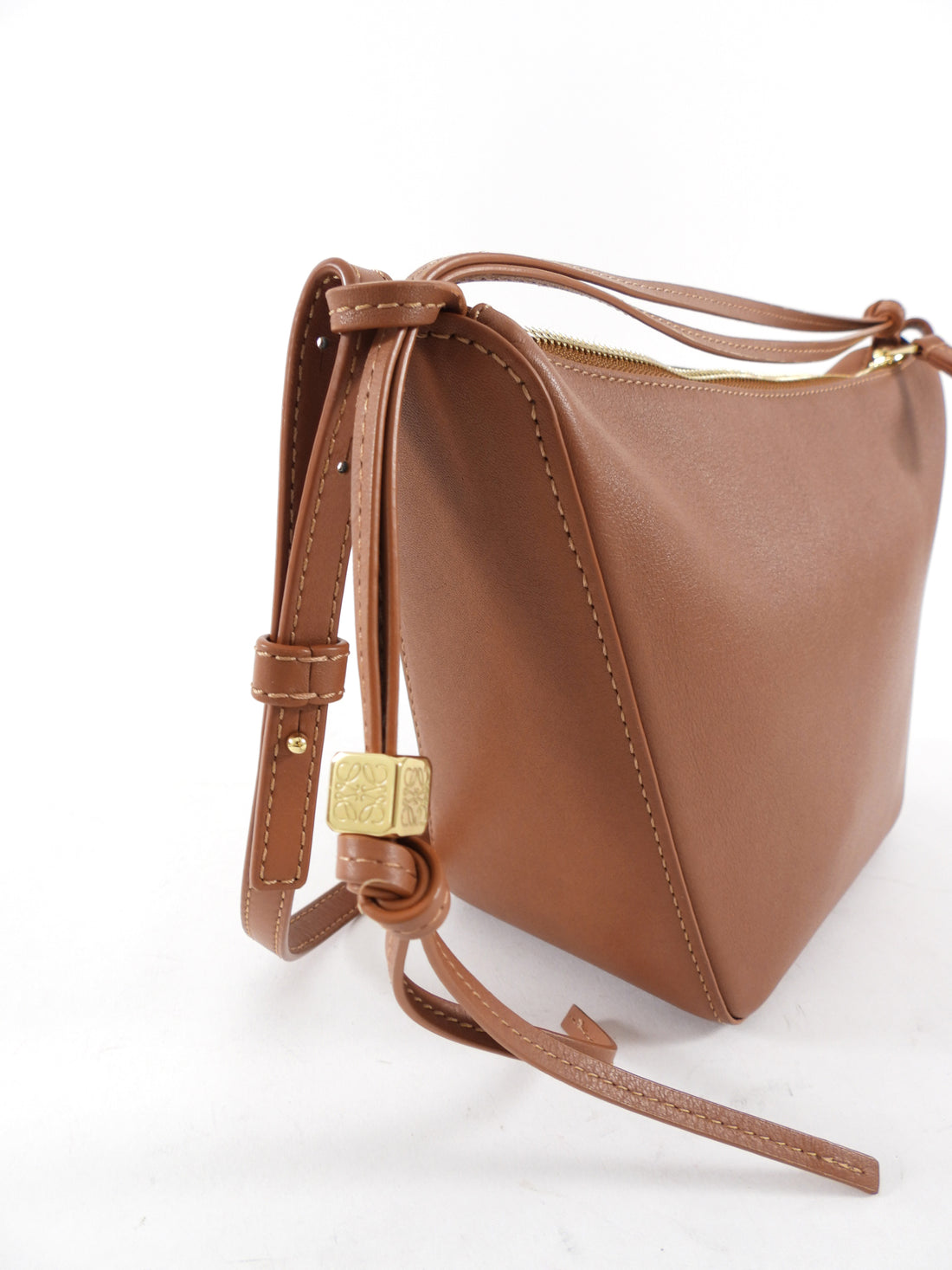 Loewe Tan Leather Mini Hammock Hobo Two Way Bag