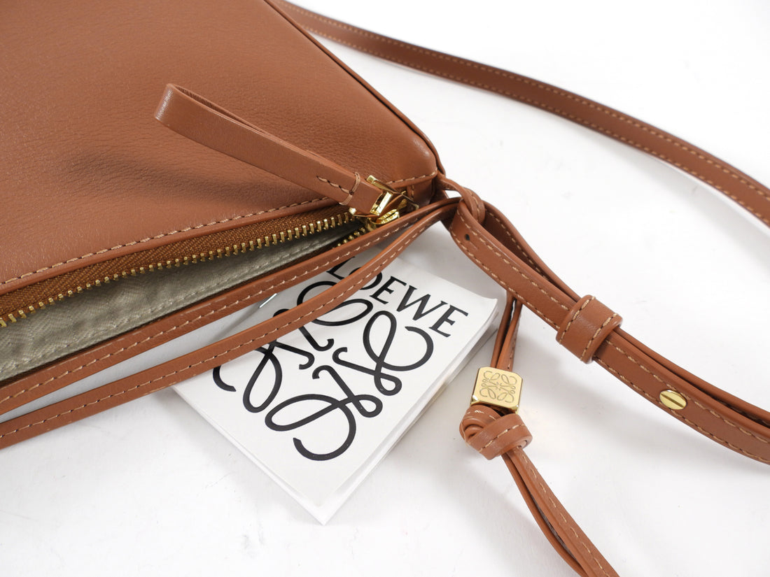 Loewe Tan Leather Mini Hammock Hobo Two Way Bag
