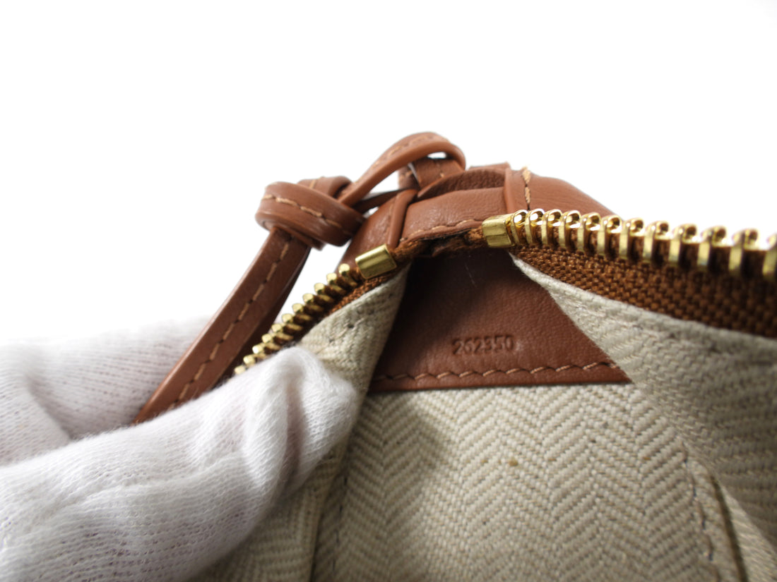 Loewe Tan Leather Mini Hammock Hobo Two Way Bag