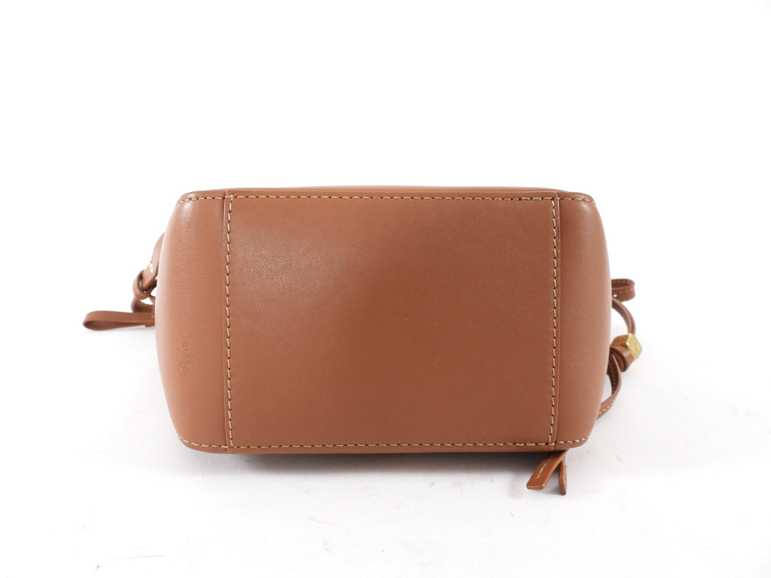 Loewe Tan Leather Mini Hammock Hobo Two Way Bag