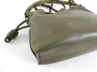 Loewe Olive Green Leather Mini Flamenco Bag