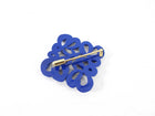 Loewe Blue Enamel Metal Large Anagram Brooch / Pin