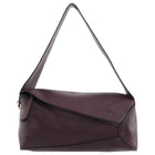 Loewe 2021 Bordeaux Leather Puzzle Shoulder Bag