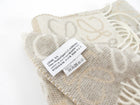 Loewe Taupe Brown Wool And Cashmere Checkerboard Anagram Scarf