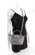 Longchamp Le Pliage Grey Leather Xtra XS Crossbody Bag