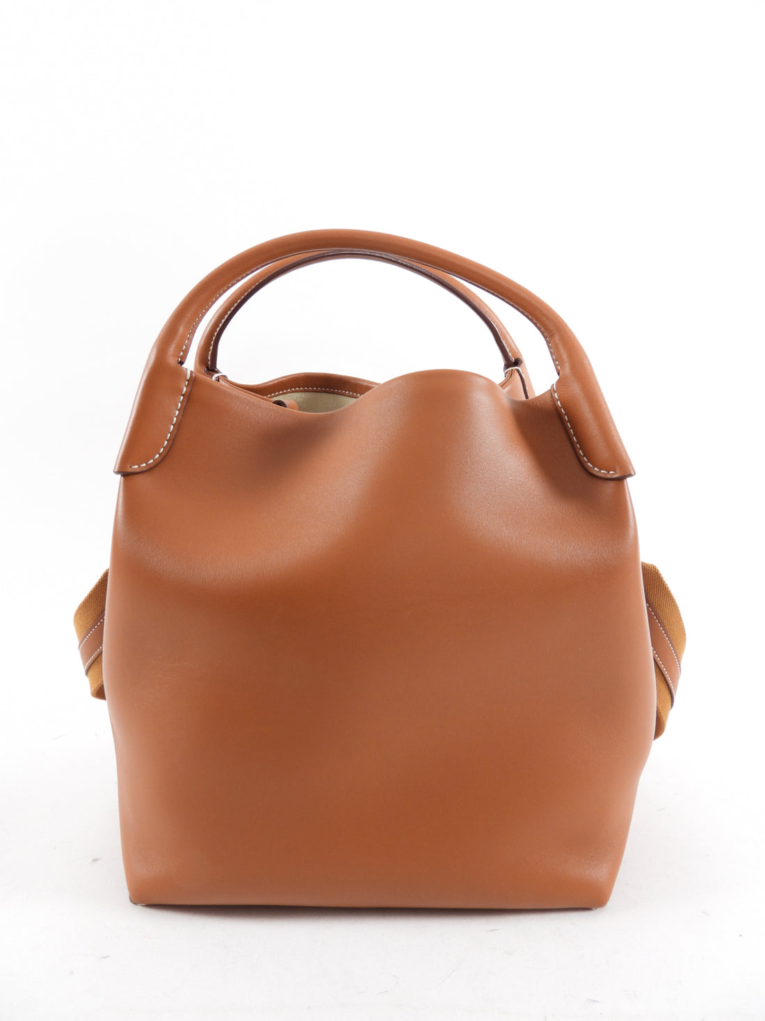 Loro Piana Tan Leather Large Bale Bucket Shoulder Bag