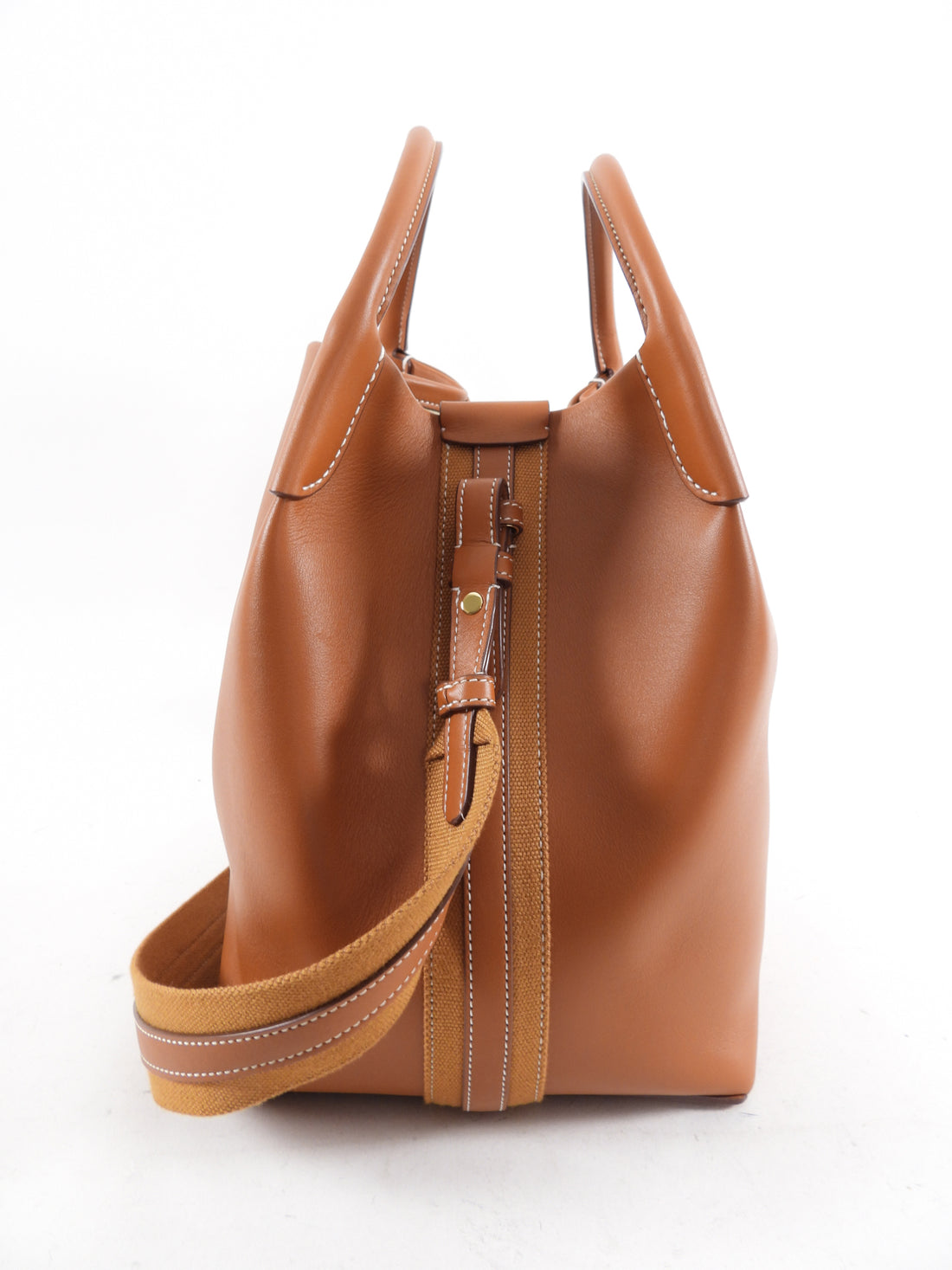 Loro Piana Tan Leather Large Bale Bucket Shoulder Bag