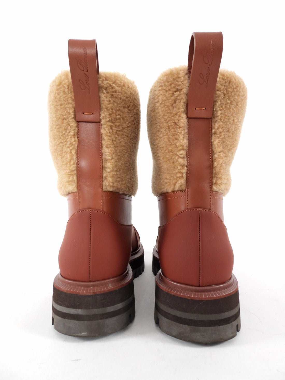 Loro Piana Brown Shearling Regent Duck Boot - 37