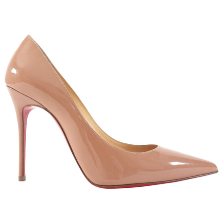 Christian Louboutin Nude Patent Leather So Kate 100 Pumps - 36