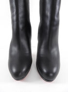 Christian Louboutin Black Leather Knee High Heeled Boots - 41 / 10