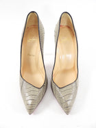 Louboutin Grey Corneile Ostrich Pumps - 37.5