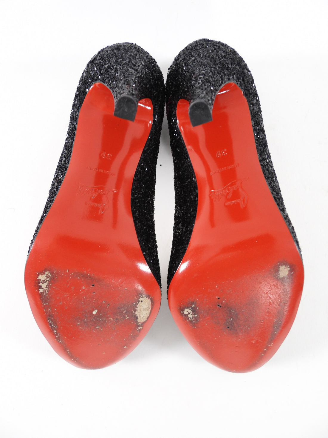 Christian Louboutin Ron Ron 100 Coarse Glitter Pumps - 39