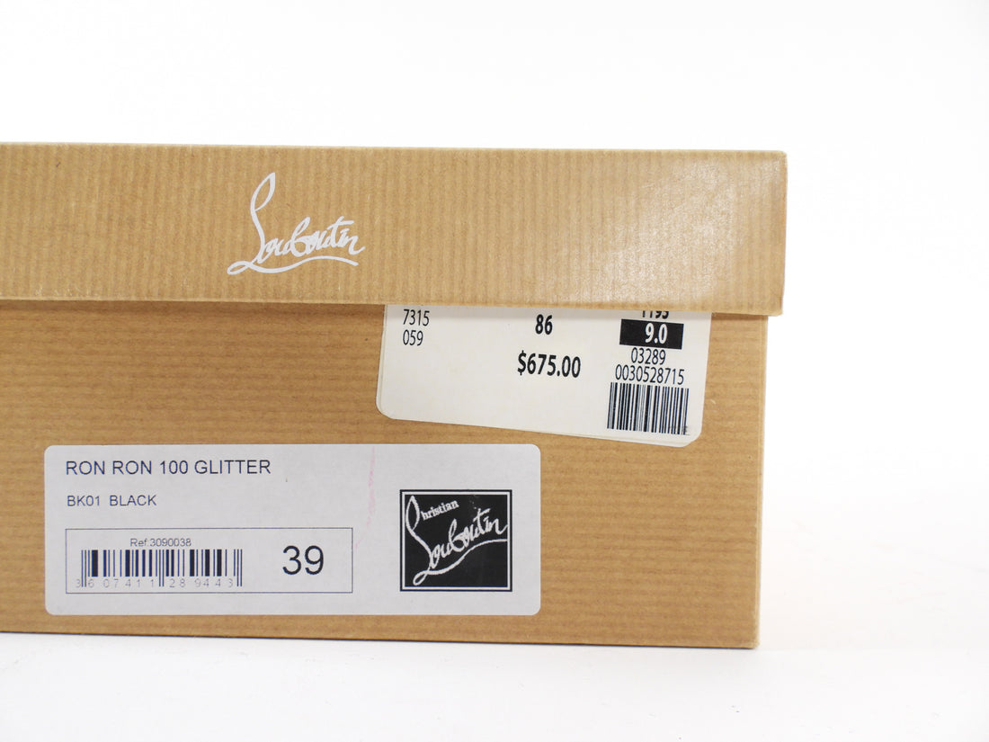 Christian Louboutin Ron Ron 100 Coarse Glitter Pumps - 39