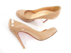 Louboutin Beige Patent Rounded Toe Classic Pump - 39 / 38