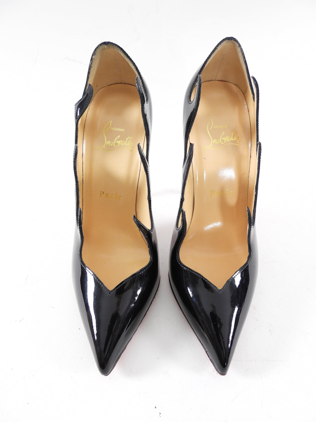 Christian Louboutin Black Patent Olavague 115 Pumps - 35.5