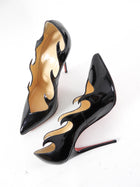 Christian Louboutin Black Patent Olavague 115 Pumps - 35.5