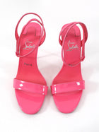 Christian Louboutin Hot Neon Pink Patent Ankle Strap Heels - 37.5