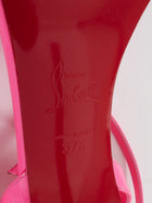 Christian Louboutin Hot Neon Pink Patent Ankle Strap Heels - 37.5
