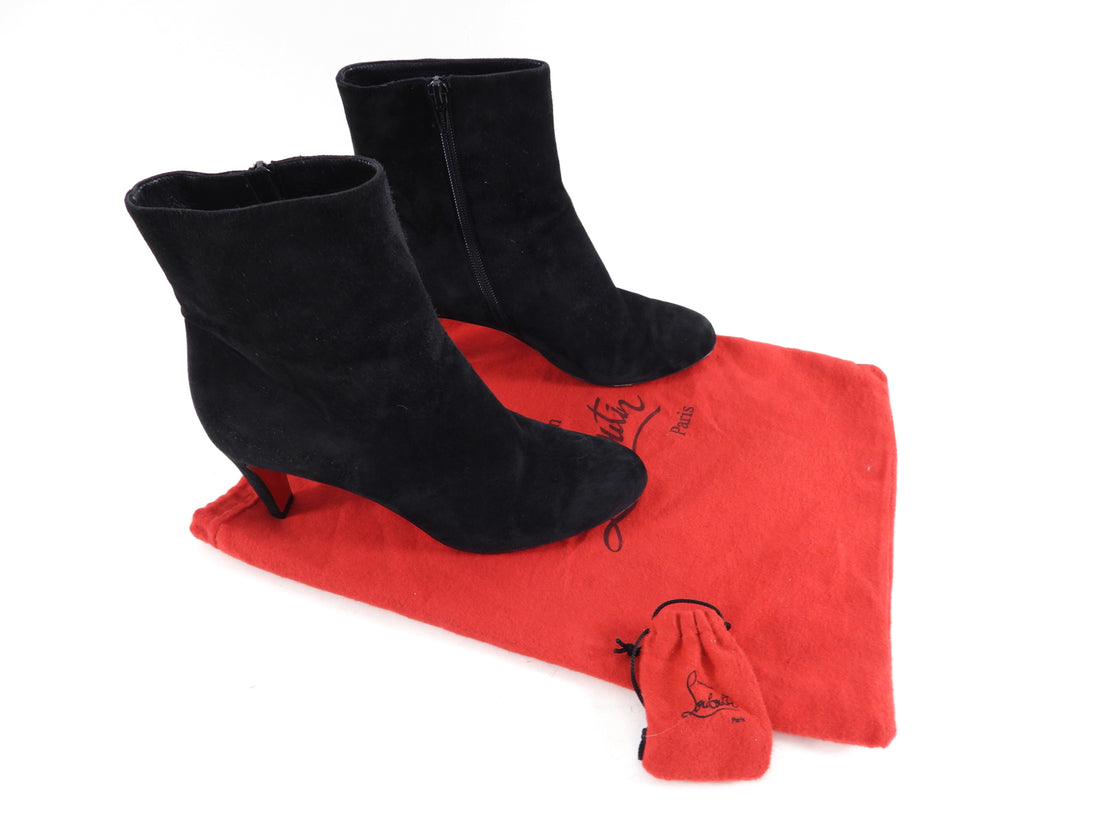 Christian Louboutin Black Suede Ankle Boot - 40