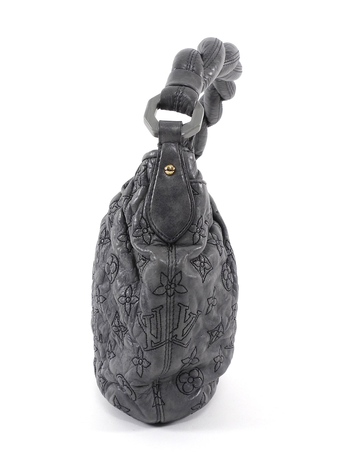 Louis Vuitton Grey Monogram Quilted Lambskin Olympe Numbus Hobo Bag PM