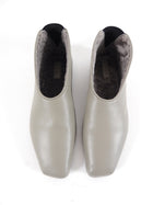 Lou Lou de Saison Grey Leather Shearling Rachel Slip on Loafers - 37