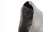 Lou Lou de Saison Grey Leather Shearling Rachel Slip on Loafers - 37