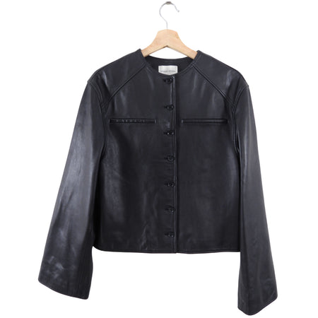 Lou Lou Studio Black Leather Brize Jacket - M