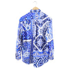 Louis Vuitton Blue and White Silk Bandana Print Button Down Shirt - 36