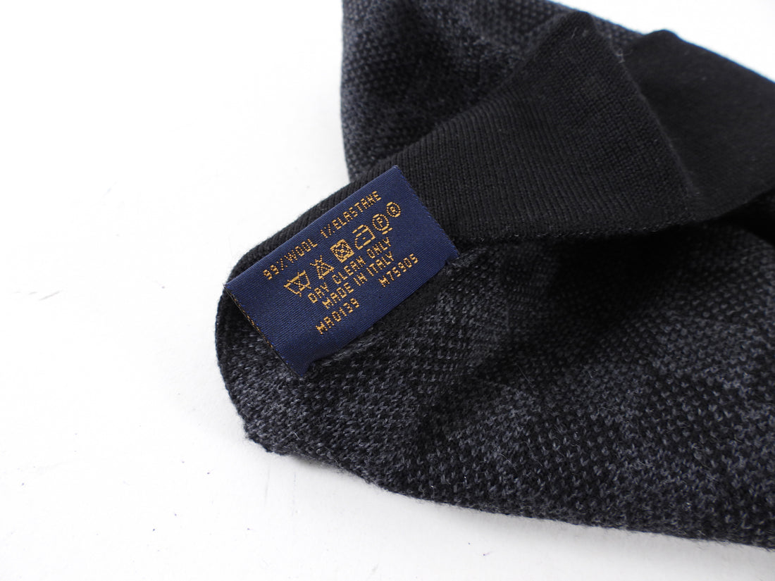 Louis Vuitton Damier Black and Grey Knit Beenie Hat
