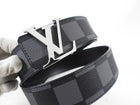 Louis Vuitton Large Damier Black and Grey Initiales Belt - 85 / 34