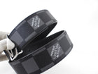 Louis Vuitton Large Damier Black and Grey Initiales Belt - 85 / 34