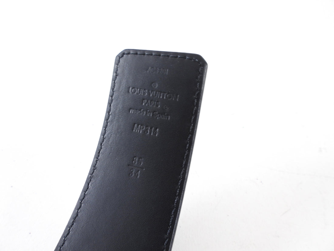 Louis Vuitton Large Damier Black and Grey Initiales Belt - 85 / 34