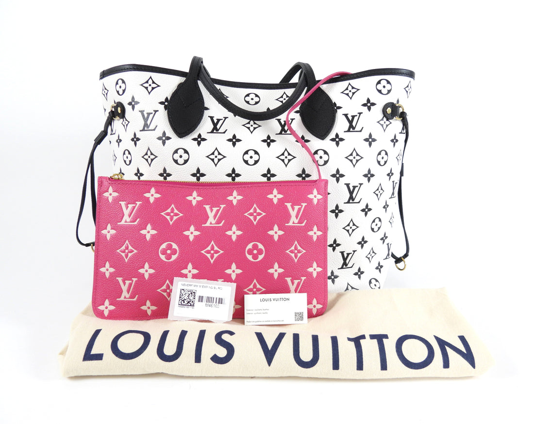 Louis Vuitton Empreinte Spring In The City Neverfull MM Black White Pink