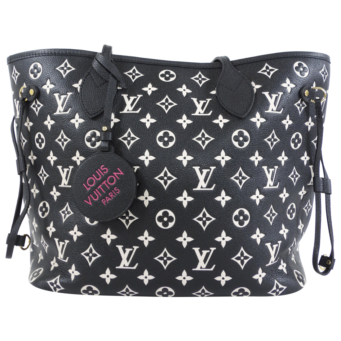 Louis Vuitton Empreinte Spring In The City Neverfull MM Black White Pink