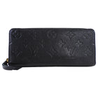Louis Vuitton Black Monogram Empreinte Leather Clemence Zip Wallet
