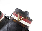 Louis Vuitton Black Leather Monogram Canvas Ranger Flat Boot - 40 / 9