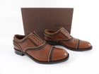 Louis Vuitton Cognac Brown Leather Zipper Detail Oxford Shoes - 36