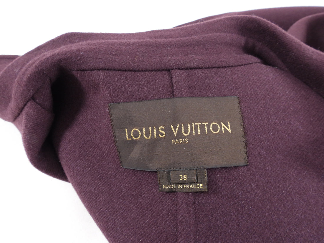 Louis Vuitton Plum Wool Cape - FR38 (S / 4 / 6)