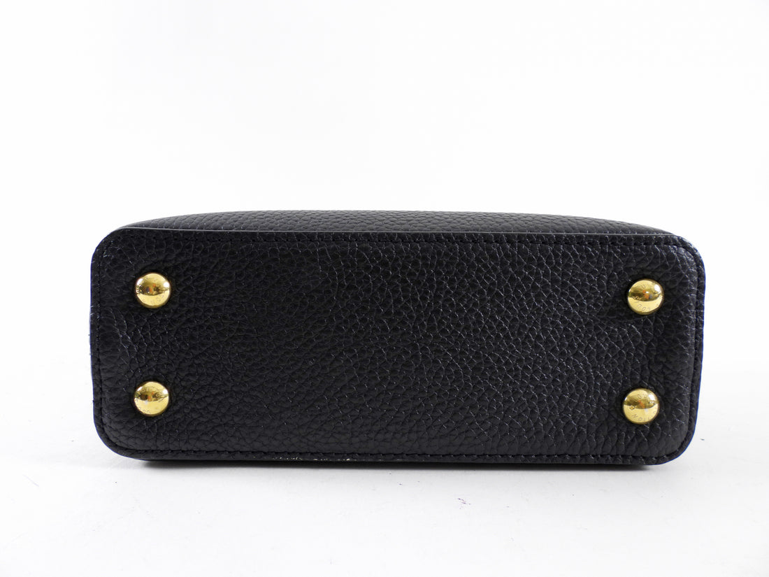 Louis Vuitton Capucines Mini Python and Black Leather Bag