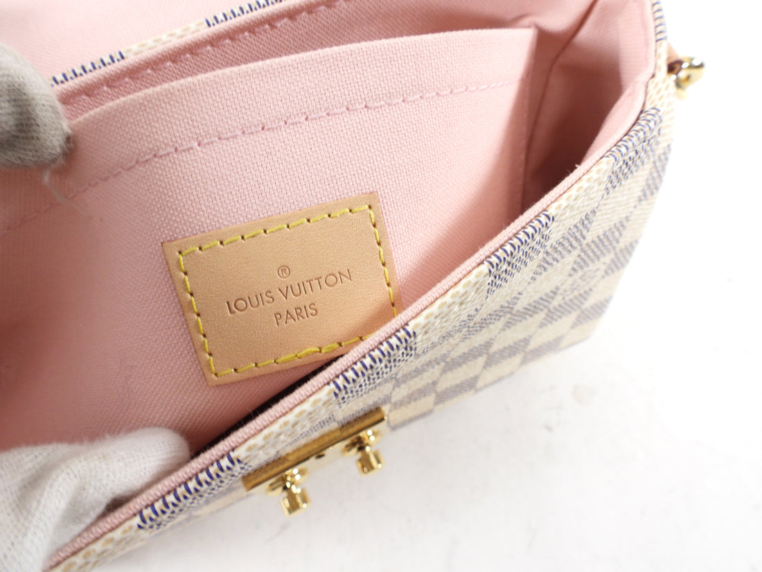 Louis Vuitton Damier Azur Croisette Chain Wallet
